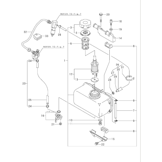 Fuel Tank and Pipe Assembly