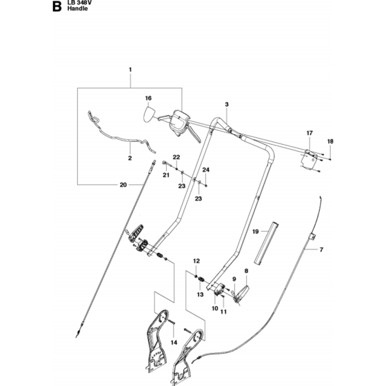 Handle Assembly for Husqvarna