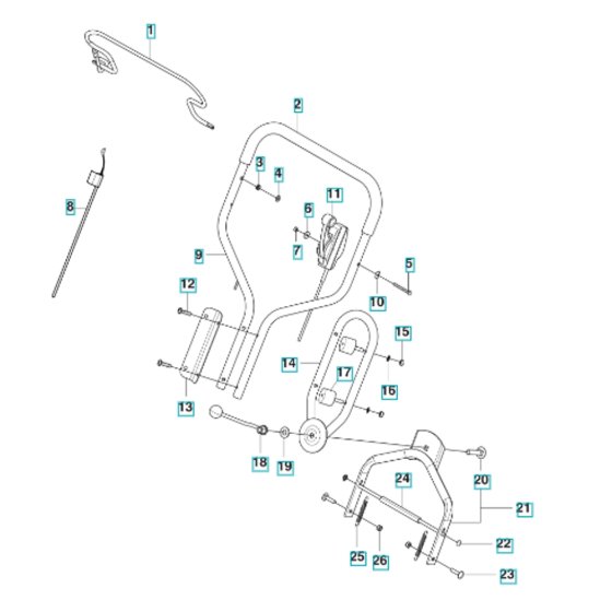Handle Assembly for Husqvarna LB 553SQe