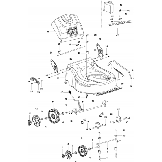 Mower Deck for Husqvarna LC 141Li