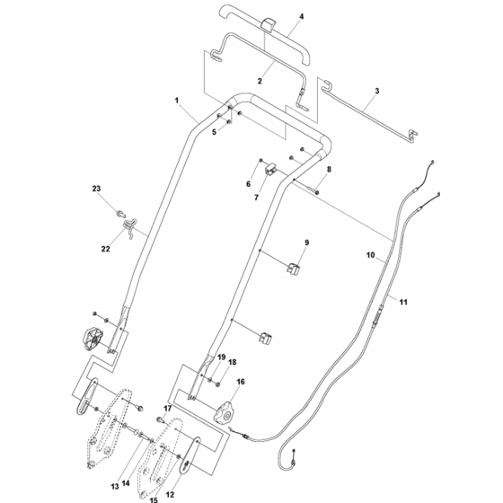 Handle Assembly for Husqvarna LC 253S