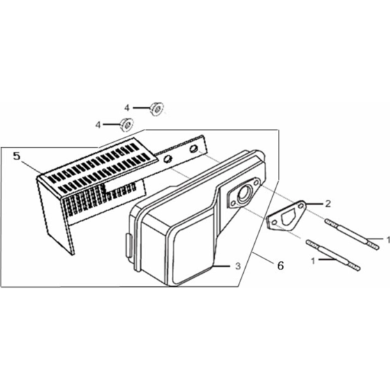 Muffler Assembly for Loncin LC152F