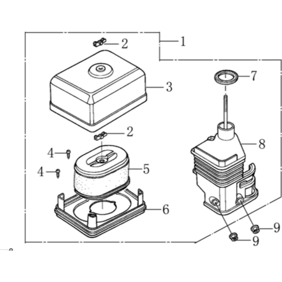Air Cleaner for Loncin LC50ZB23-3.1Q