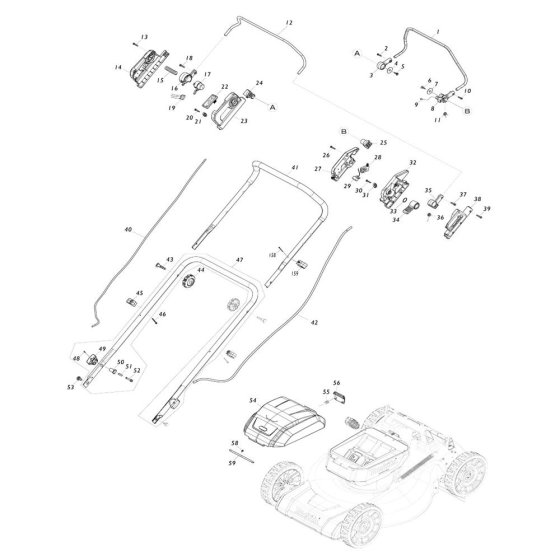 Handle Assembly for Makita LM004J