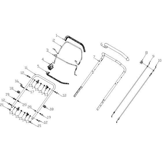 Handle Assembly for Harry Mower