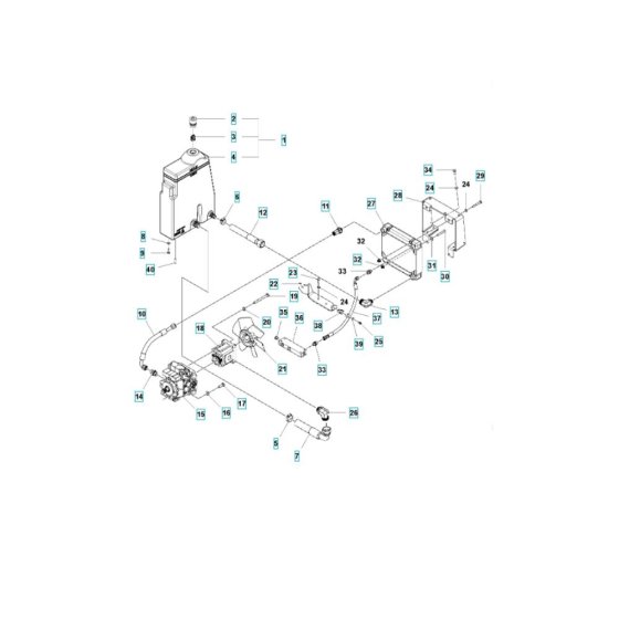 Oil Tank, Radiator, Pump Assembly