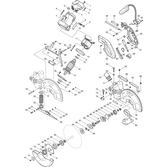 Makita LS1214F Main Assembly