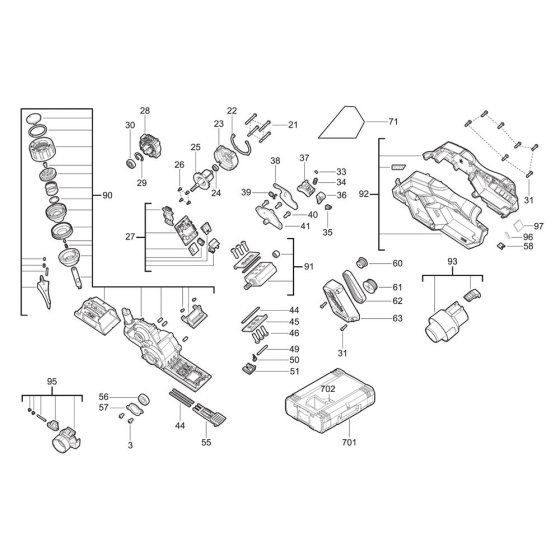 Milwaukee M12BLP Assembly