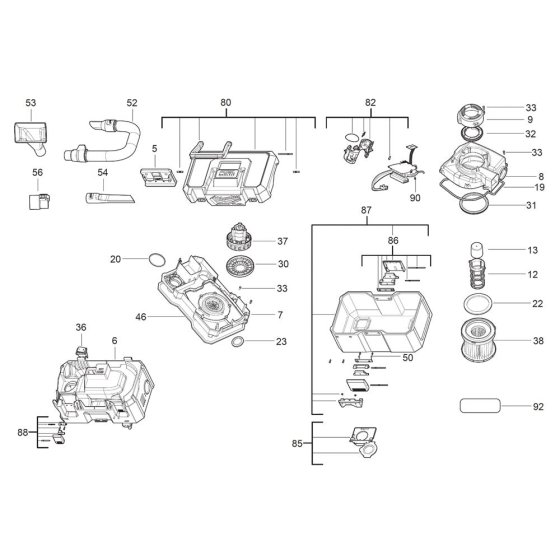 Milwaukee M12FVCL Assembly