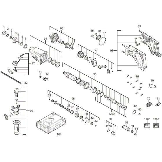 Milwaukee M18BLHACD26 Assembly