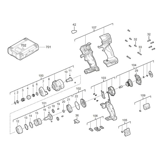 Milwaukee M18FID3 Assembly