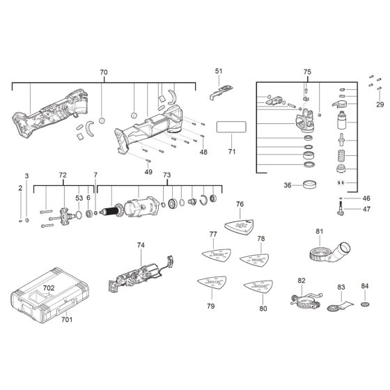 Milwaukee M18FMT Assembly
