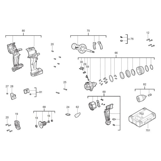 Milwaukee M18FPD3 Assembly