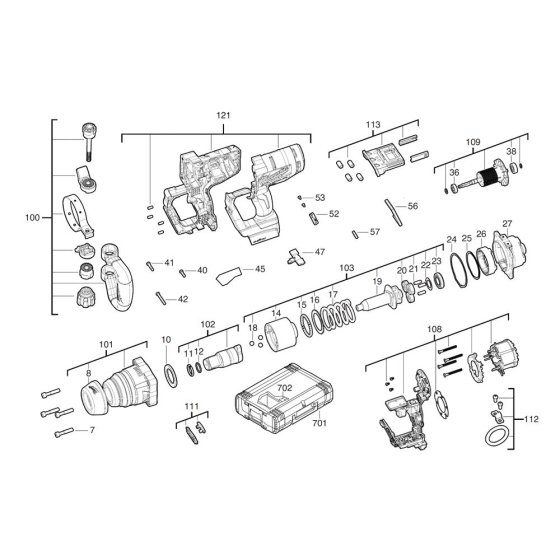 Milwaukee M18ONEFHIWF1 Assembly