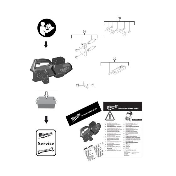 Milwaukee M18STSO Assembly