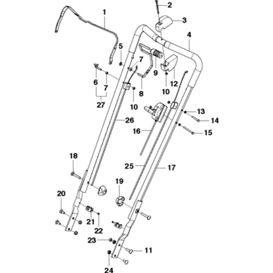 Handle Assembly for Husqvarna M53