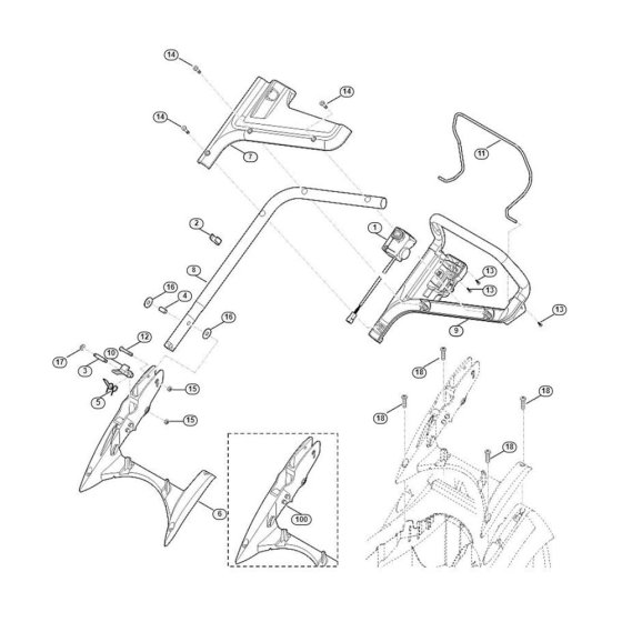 Handle Assembly for Stihl MA 339.1 C
