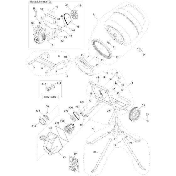 Main Assembly for Minimix140