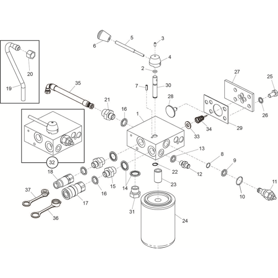 Valve Assembly for Belle Major 30-140