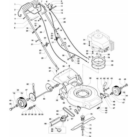 Assembly for Husqvarna MASTER 50 S