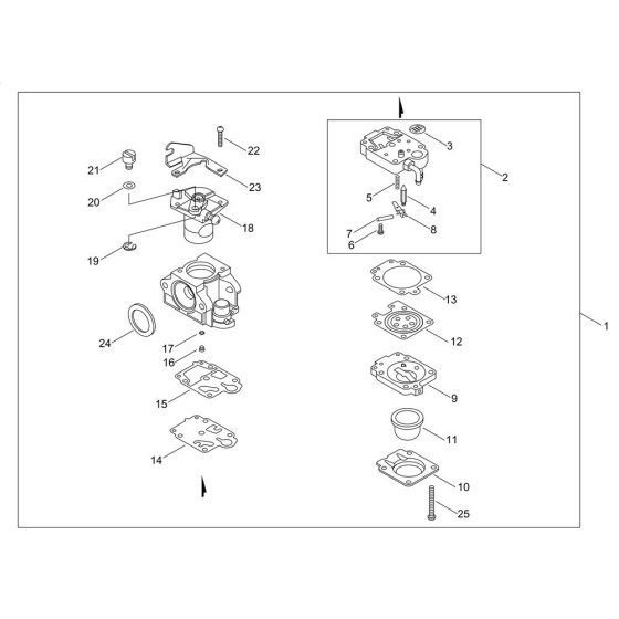 Carburettor for ECHO MB-580