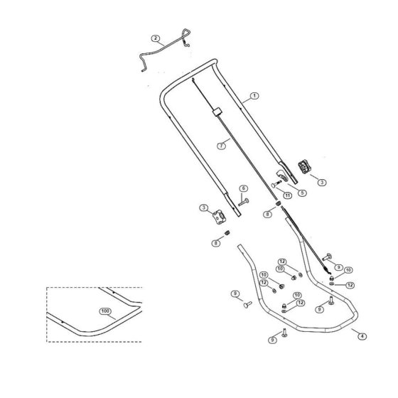 Handle for Viking MB 2 R