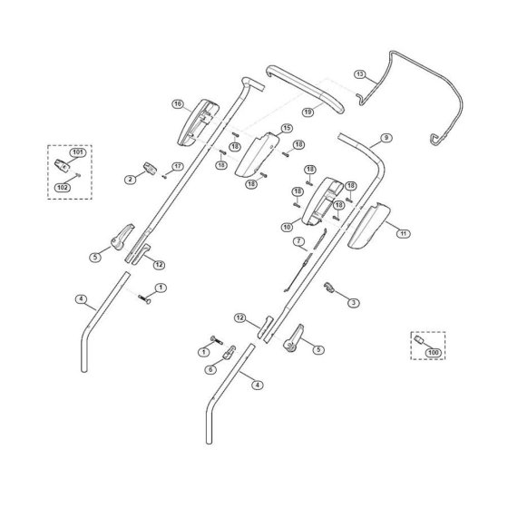 Handle for Viking MB 443.1