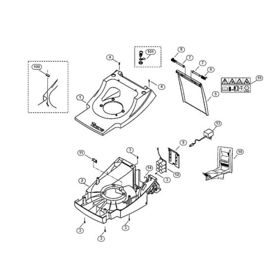 Housing for Viking MB 455 M