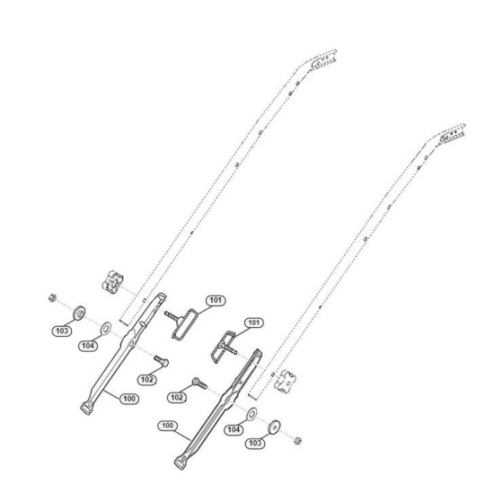 Handle Lower Part-1 for Viking Mowers
