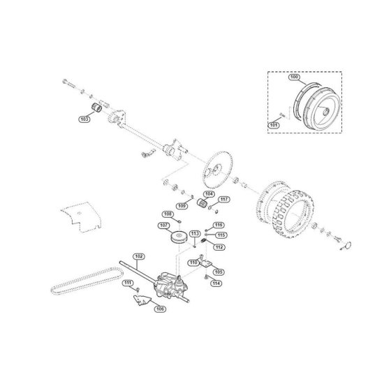 Shaft, Drive-1 for Viking MB 755.0 KS