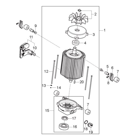 Motor Assembly for Nilfisk MC 3C