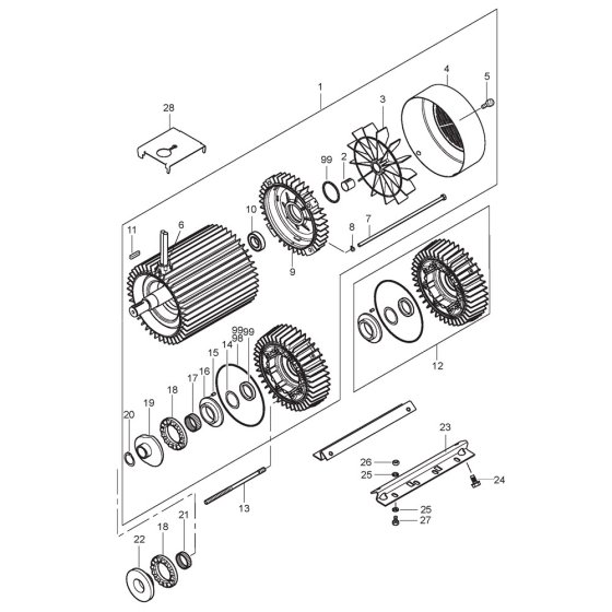 Motor Assembly for Nilfisk MC 7P