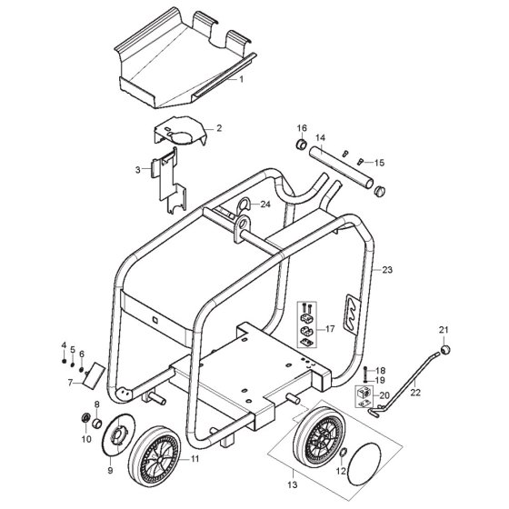 Frame Assembly for Nilfisk MC 9P