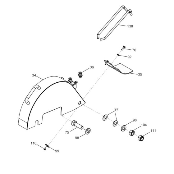 Saw Guard Assembly for Wacker