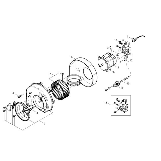 Fan Assembly for Nilfisk MH 3M