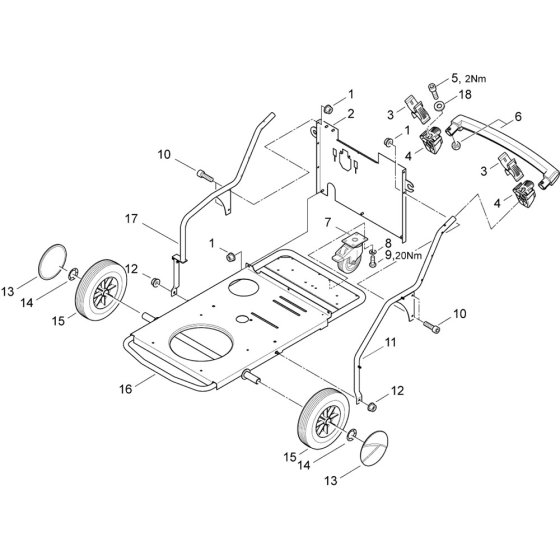 Frame Assembly for Nilfisk MH 4M