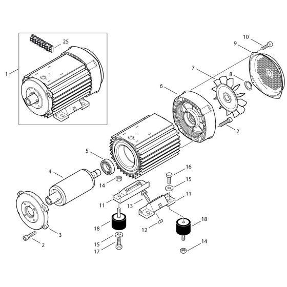 Motor for Nilfisk Pressure Washer