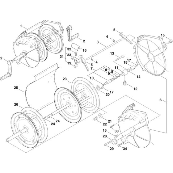 Hose Reel Assembly for Nilfisk