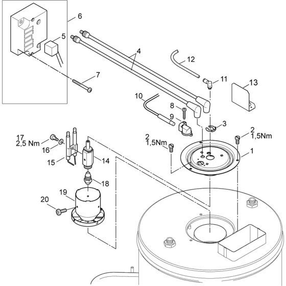 Burner Unit for Nilfisk MH 5M