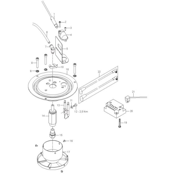 Burner for Nilfisk MH 6P