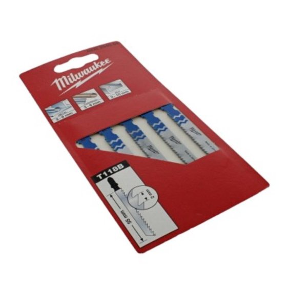 Jigsaw Blade 55 X 2mm T 118 B -5 Pieces - OEM No. 4932254064