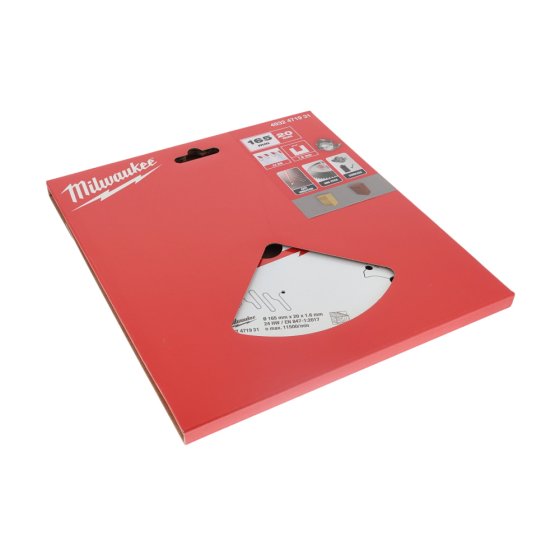 165mm Circular Saw Blade 24 Tooth with 20mm Bore, Anti-Friction Coating, Laser Technology