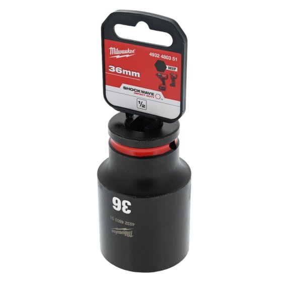 Milwaukee 36mm 1/2" Hex Deep Socket Shockwave