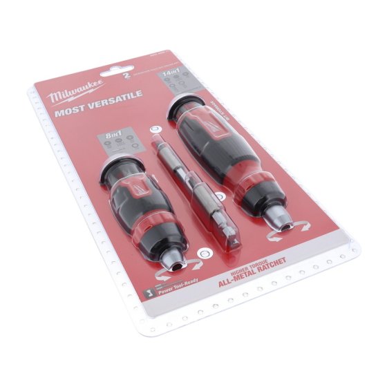 Milwaukee 2 Pieces Ratcheting And Compact Ratcheting Multi-Bit Screwdriver Kit