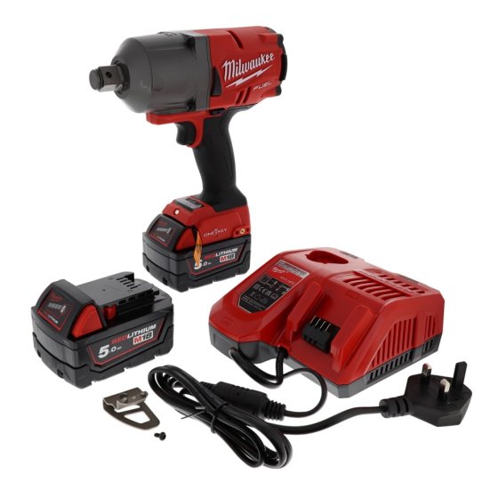 M18 ONEFHIWF34-502X FUEL ONE-KEY 3/4in Impact Wrench 18V 2 x 5.0Ah Li-ion