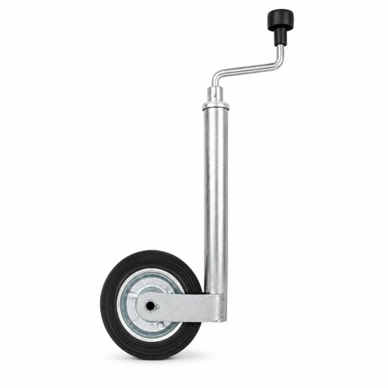 42mm Telescopic Jockey Wheel, Smooth Tube, 150kg, Solid Wheel
