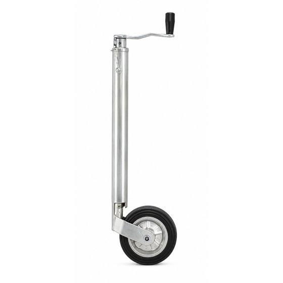 48mm Jockey Wheel, Smooth Tube, 500kg, 200x55mm Solid Wheel