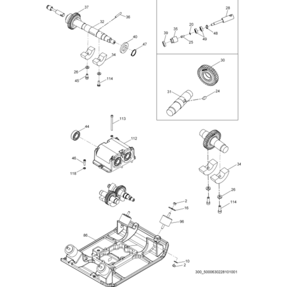 Shaft Assembly for Wacker MPU29