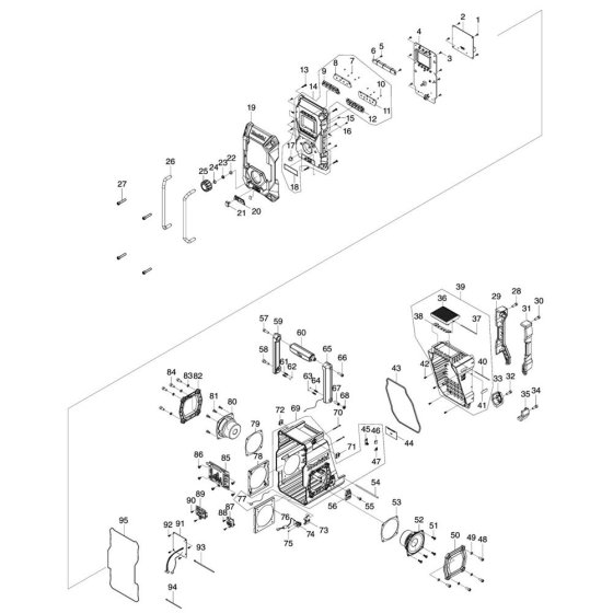 Makita MR001G Radio Assembly