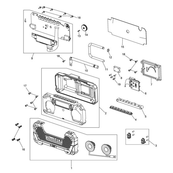 Makita MR052 Radio Assembly